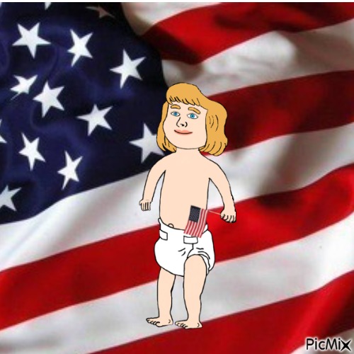American baby (my 3,115th PicMix) - png gratis