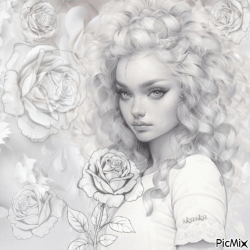 Белой розы красота.. - GIF animado gratis
