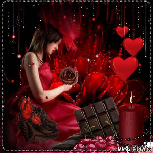"La femme au chocolat" - GIF animé gratuit