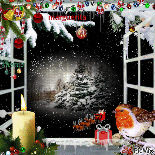 Fenêtre de Noël - Gratis animerad GIF