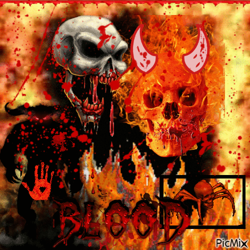 edgy cool fire blood - GIF animé gratuit