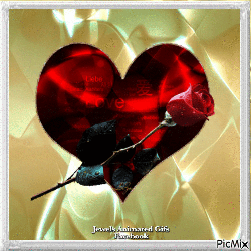 red silver animated heart, heart , gif - Free animated GIF - PicMix