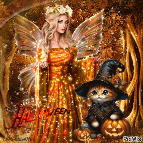 CHAT D'HALLOWEEN....CONCOURS - 免费动画 GIF