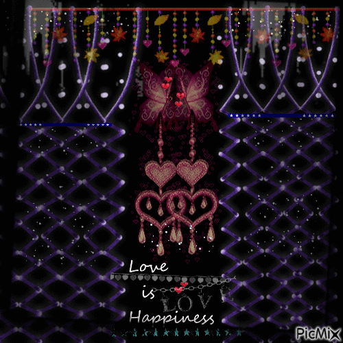 LOVE is happiness - Безплатен анимиран GIF