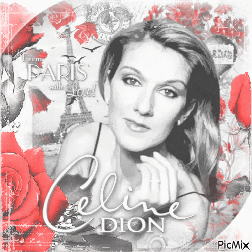 Celine Dion Paris - Gratis geanimeerde GIF
