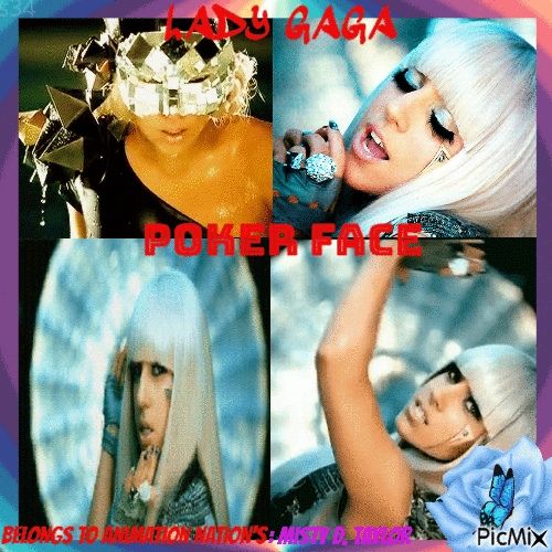 Lady Gaga Poker Face - Бесплатный анимированный гифка