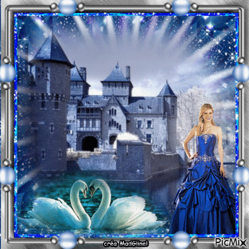 rêve bleu au château - Gratis animerad GIF