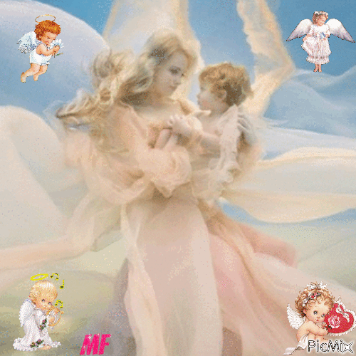 les anges du bonheurs - Darmowy animowany GIF