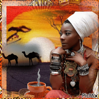 coffee african - Darmowy animowany GIF