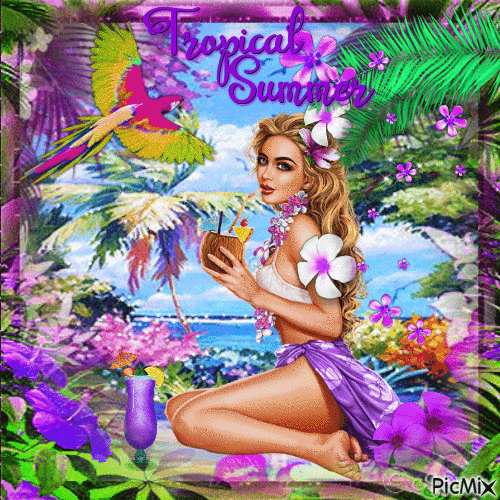 Tropical Summer - Безплатен анимиран GIF