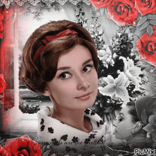 Audrey Hepburn - Zdarma animovaný GIF