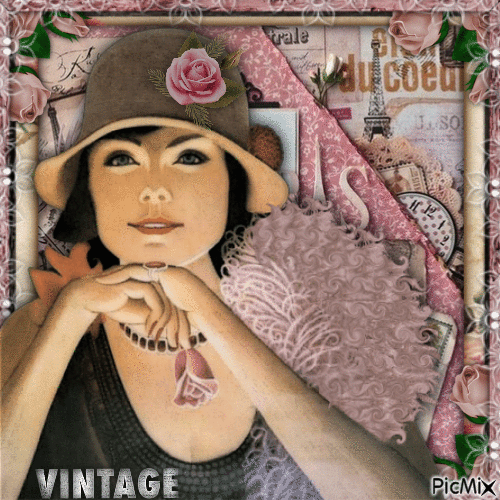Vintage Woman-RM-02-17-24 - GIF animé gratuit