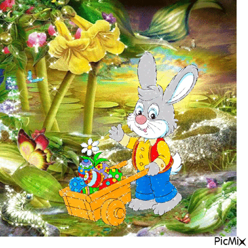 Happy Easter - GIF animado grátis