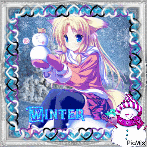 Winter Manga - GIF animé gratuit