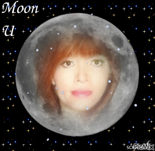 พระจันทร์และดวงดาว - Gratis animeret GIF