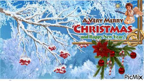 Merry Christmas & Happy New Year! - Free animated GIF
