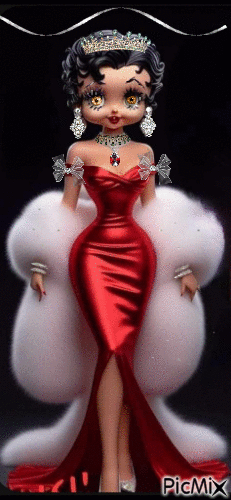 Betty in red - GIF animate gratis
