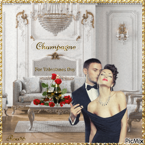 Champagne for Valentines Day- contest - Бесплатный анимированный гифка