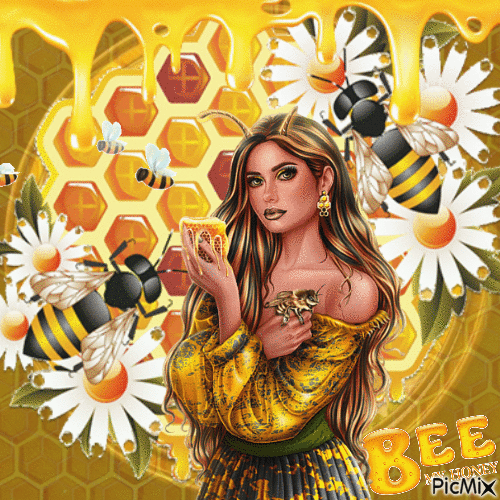 Concours : Sur un nid d'abeille - 無料のアニメーション GIF