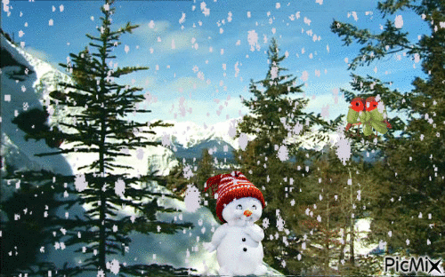 Tombe la neige - Besplatni animirani GIF