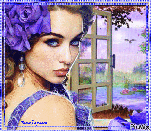 a girl likes purple - Δωρεάν κινούμενο GIF