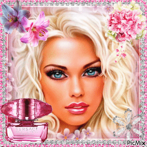 Pink colored perfume - Gratis geanimeerde GIF
