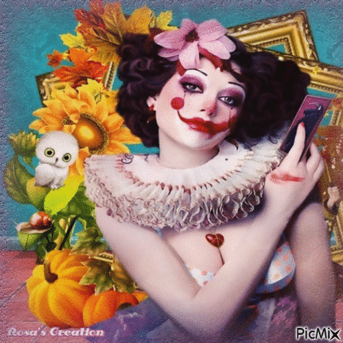 Concours :  Portrait d'un clown - Zdarma animovaný GIF