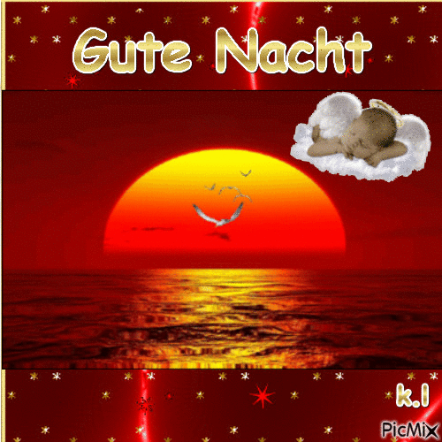 Gute nacht - Бесплатный анимированный гифка