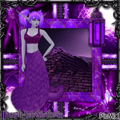 {###}Purple Snake Woman{###} - Animovaný GIF zadarmo