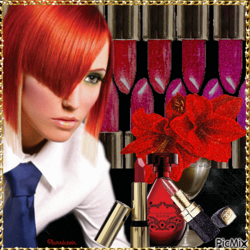 Parfum & rouge à lèvres. - GIF animado gratis