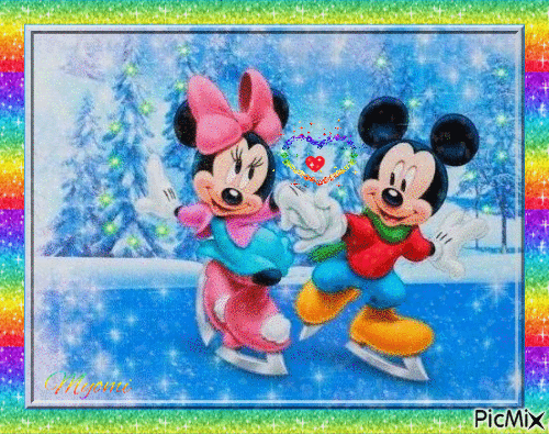 Mickey et Minnie - Zdarma animovaný GIF