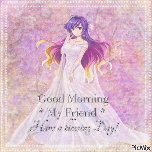 💜 Byakuren Good Morning 💜 - Bezmaksas animēts GIF