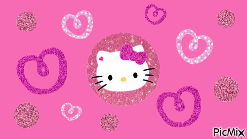 hello kitty heart - GIF animé gratuit