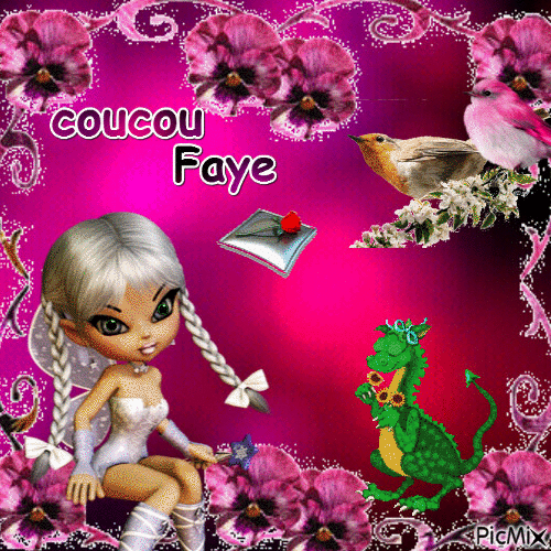 une pensee tres fort pour toi Faye ♥♥♥ - GIF animasi gratis