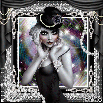 pearls black - Zdarma animovaný GIF