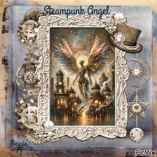 steampunm angel - nemokama png