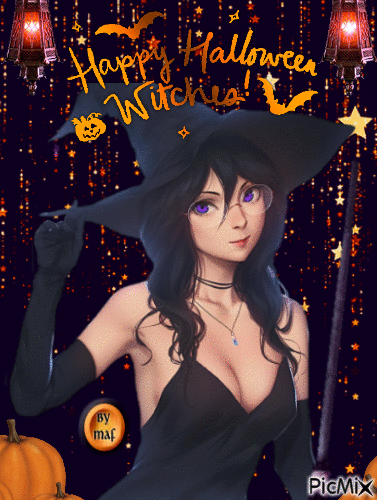 Happy Halloween Witches !! - Nemokamas animacinis gif