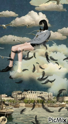 Estoy en las nubes - Бесплатни анимирани ГИФ