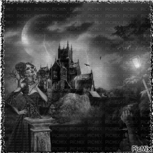 Paysage gothique. - Zdarma animovaný GIF