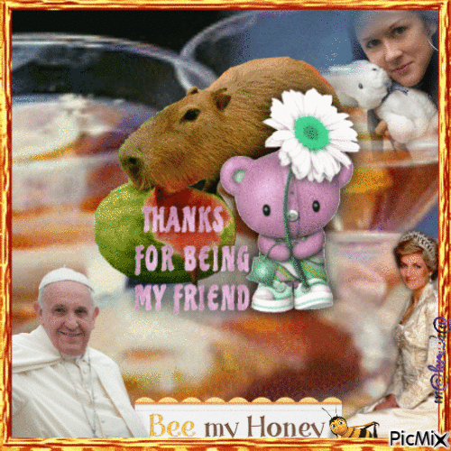 thanks for being my friend - GIF animado grátis