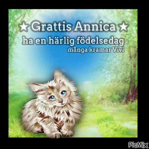 Grattis Annica 2021 - Безплатен анимиран GIF
