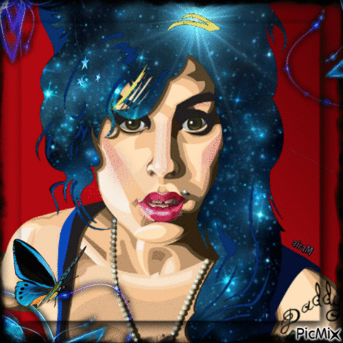 Amy Winehouse . - Animovaný GIF zadarmo