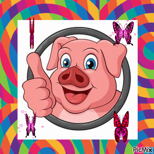 salut du cochon - Darmowy animowany GIF