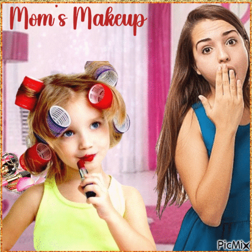 Concours : Le maquillage de maman - Безплатен анимиран GIF