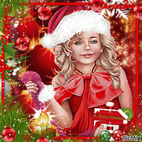 03/10....Fille de Noël....concours - Free animated GIF