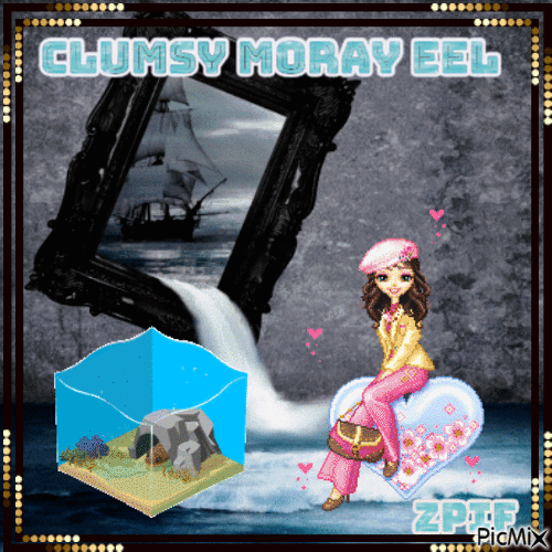 Clumsy Moray eel - Δωρεάν κινούμενο GIF