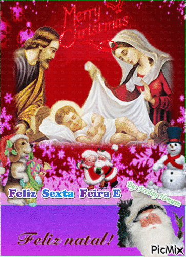 Feliz Natal E Feliz  Sexta  Feira - Gratis animeret GIF