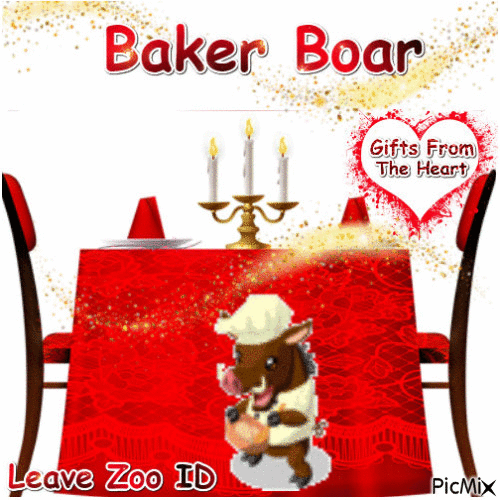 Baker Boar - GIF animé gratuit