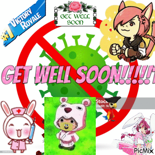 get well soon - GIF animé gratuit