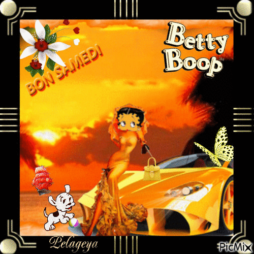 bon samedi Betty Boop - Δωρεάν κινούμενο GIF